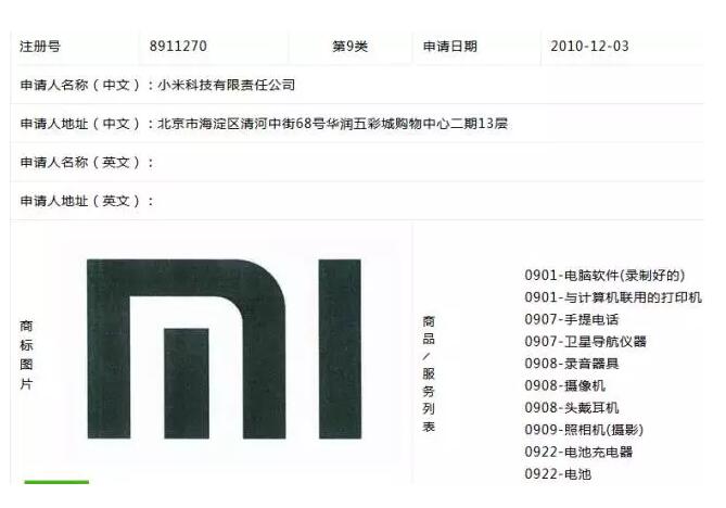 小米商标又遭遇商标侵权 使用者居然还是惯犯
